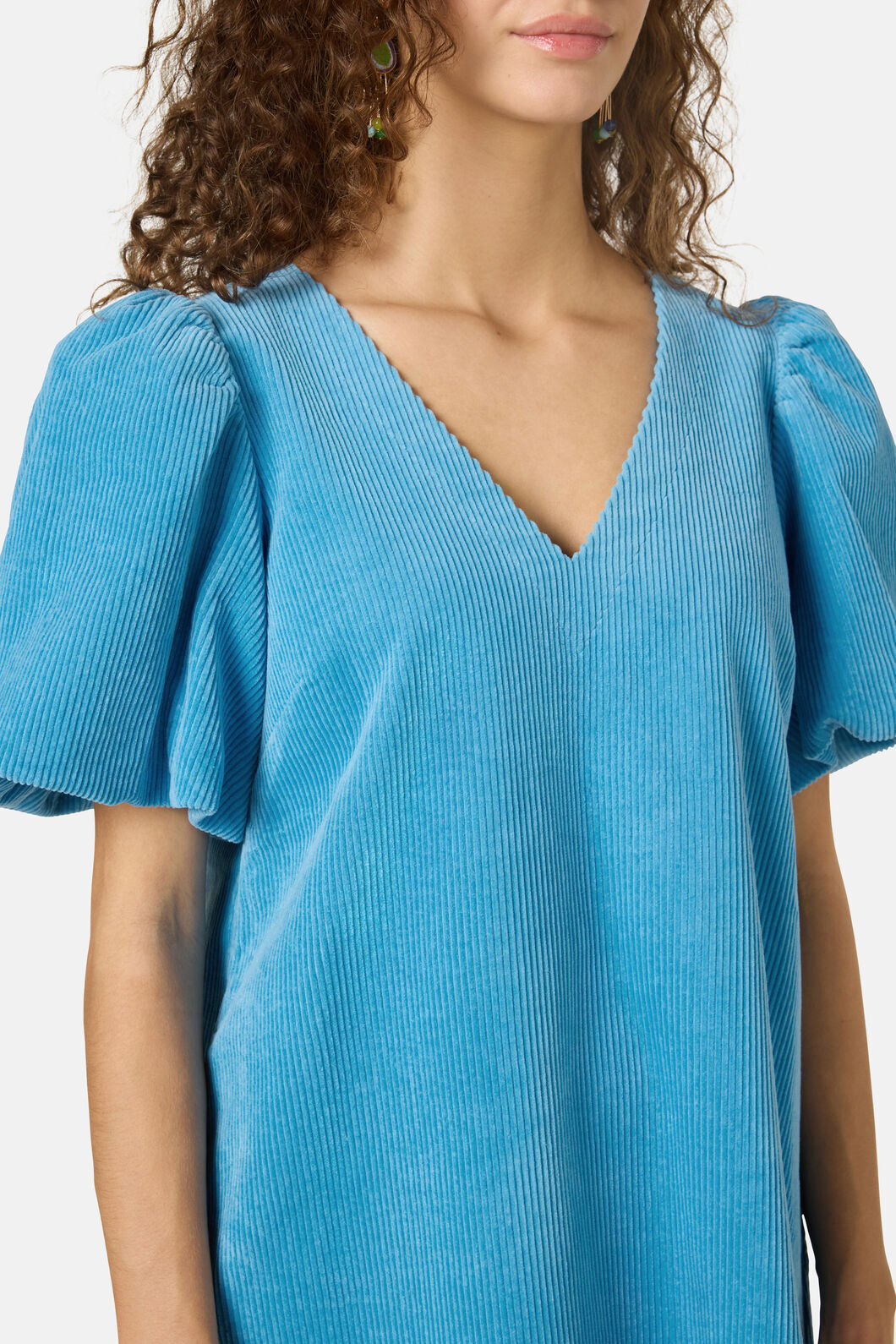 Gorman - Tallulah Corduroy Smock Dress - light-blue