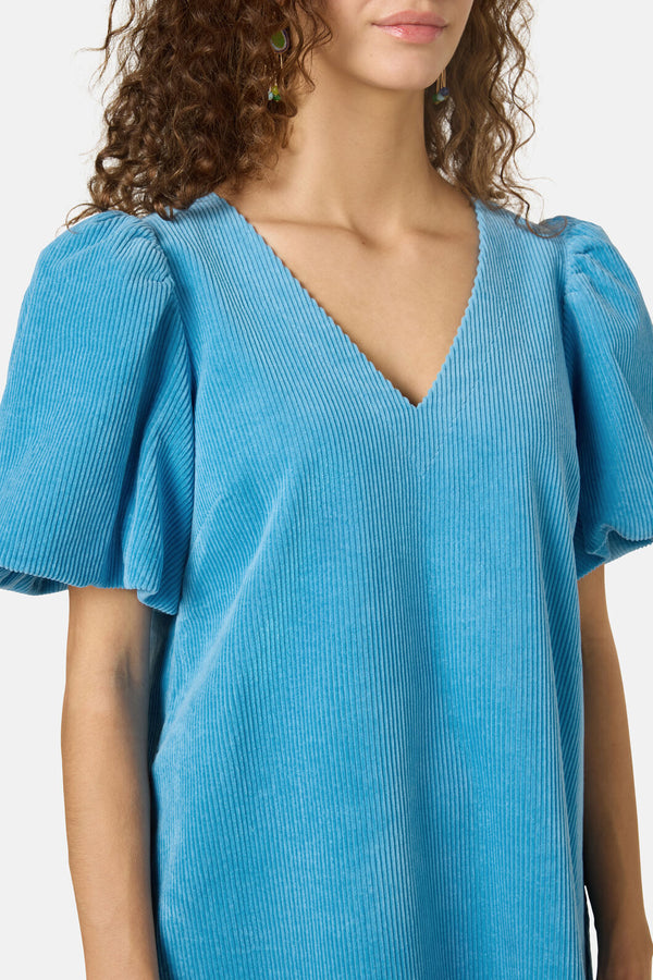 Gorman - Tallulah Corduroy Smock Dress - light-blue