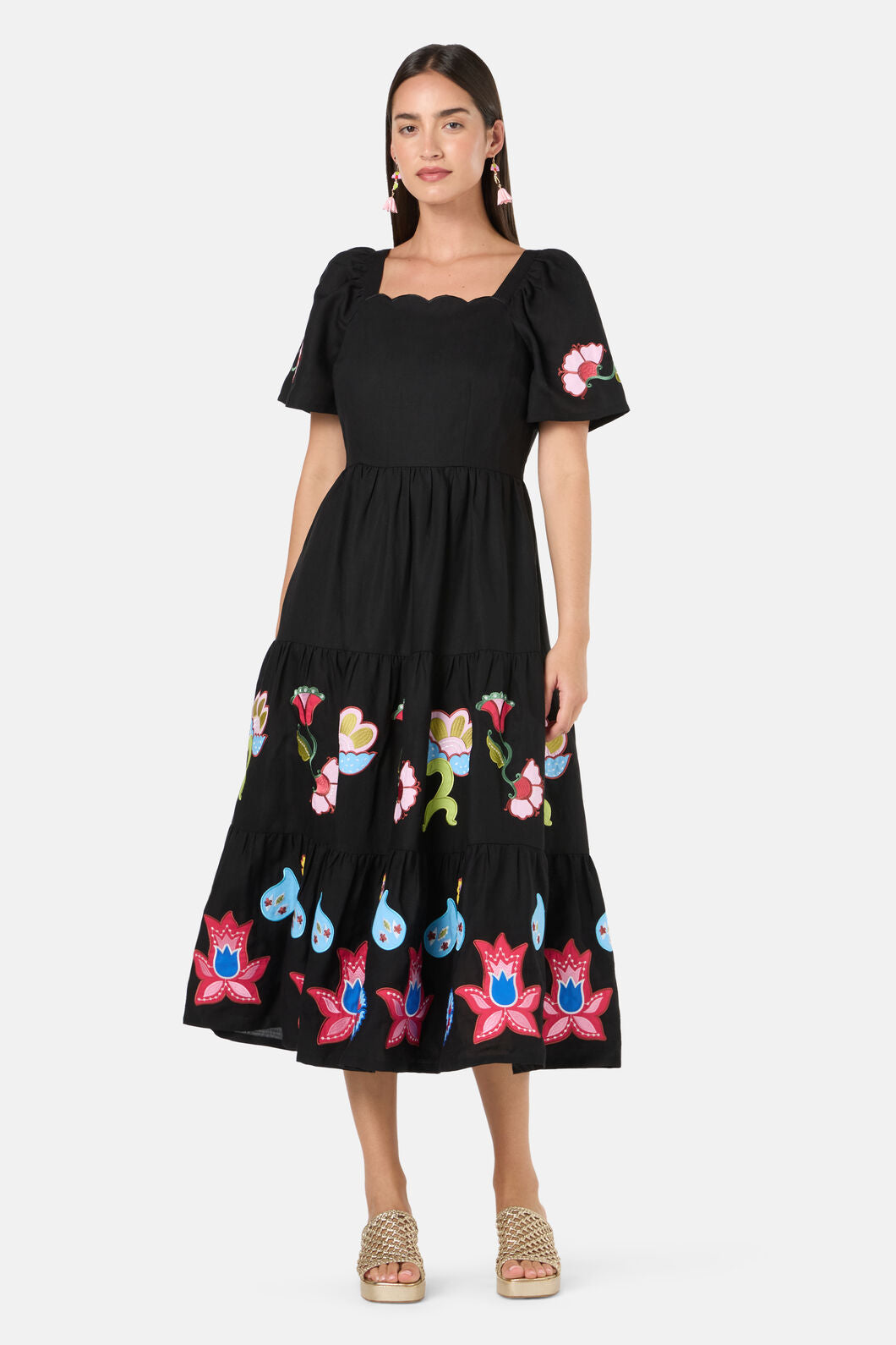 Gorman - Paisley Parade Tiered Dress - black