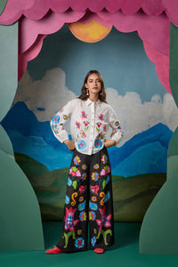 Gorman - Paisley Parade Print Pant - black
