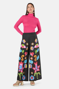 Gorman - Paisley Parade Print Pant - black