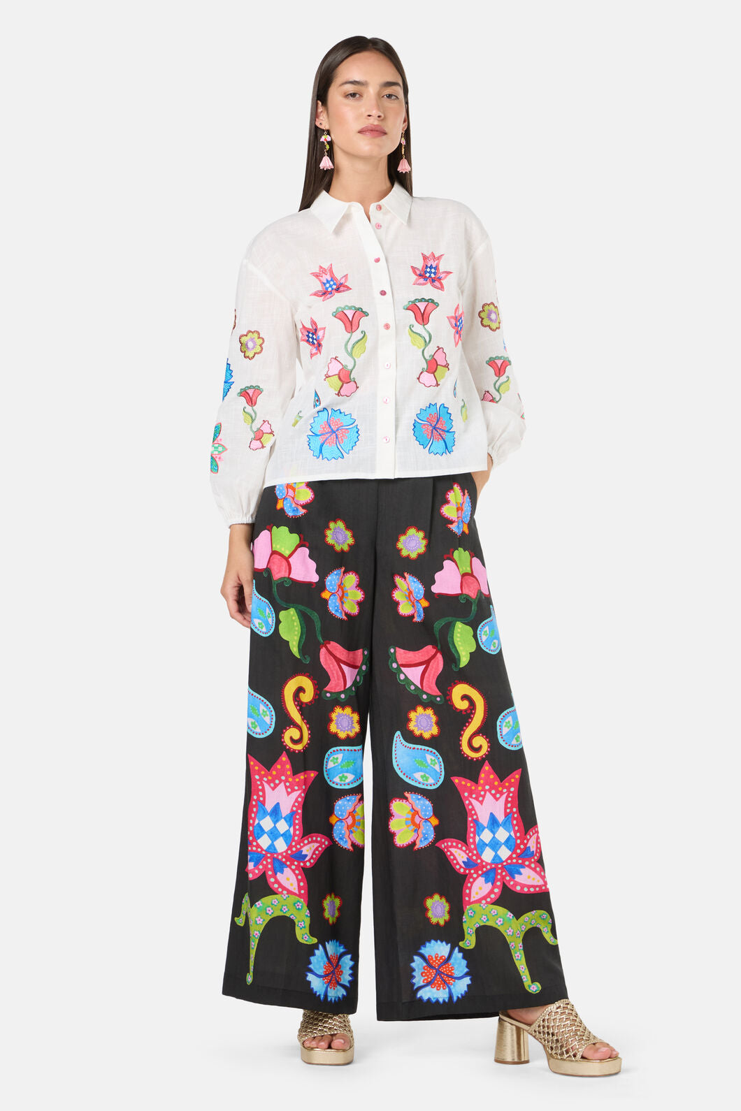 Gorman - Paisley Parade Print Pant - black