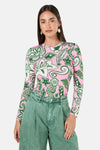 Gorman - Paisley Parade Long Sleeve Top - pink