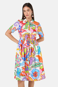 Gorman - Paisley Parade Shirt Dress - white