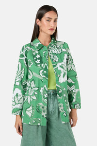 Gorman - Paisley Parade Denim Shacket - green