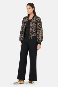Gorman - Floral Flight Denim Bomber - black