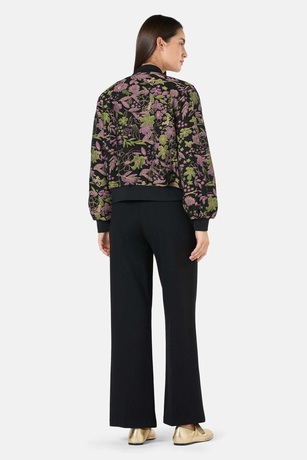 Gorman - Floral Flight Denim Bomber - black
