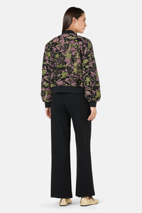 Gorman - Floral Flight Denim Bomber - black