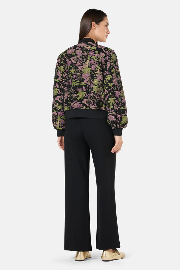 Gorman - Floral Flight Denim Bomber - black