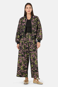 Gorman - Floral Flight Denim Bomber - black