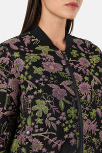 Gorman - Floral Flight Denim Bomber - black