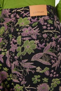 Gorman - Floral Flight Denim Skort - black