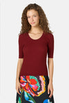 Gorman - Allegra Scooped Neck Knit Top - plum
