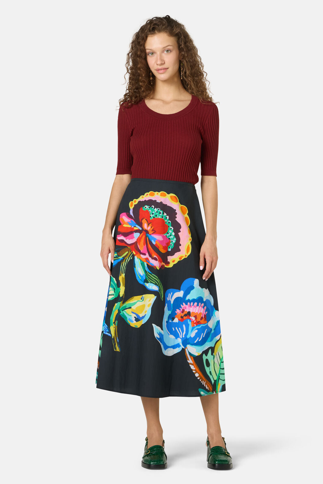 Gorman - Allegra Scooped Neck Knit Top - plum