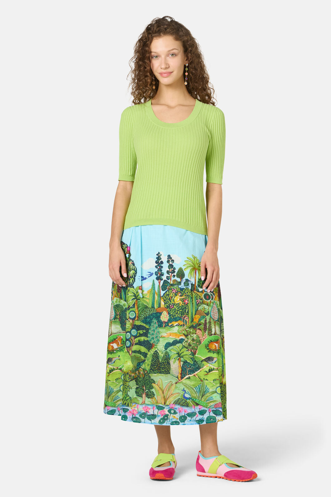 Gorman - Allegra Scooped Neck Knit Top - green