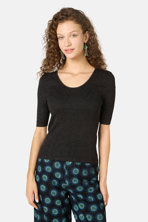 Gorman - Ballet Rib Knit Top - black