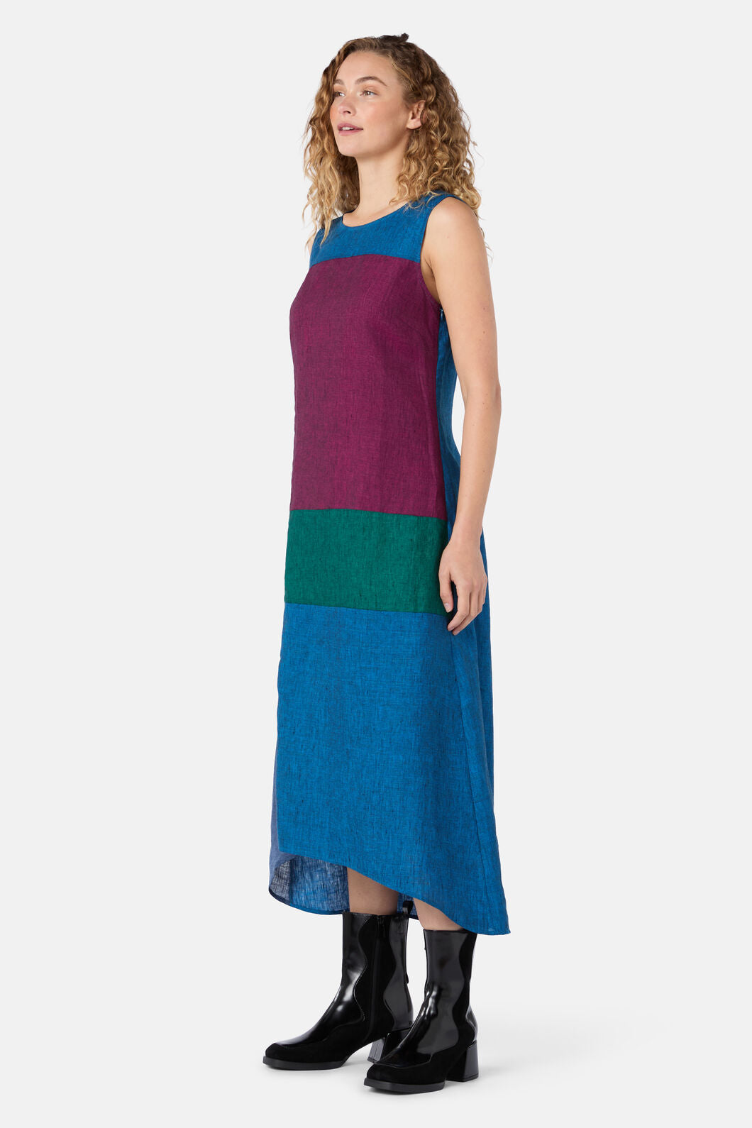 Gorman - Inky Spliced Linen Dress - multi