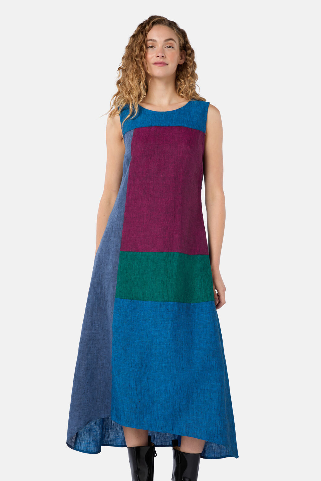Gorman - Inky Spliced Linen Dress - multi