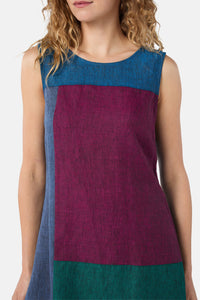 Gorman - Inky Spliced Linen Dress - multi