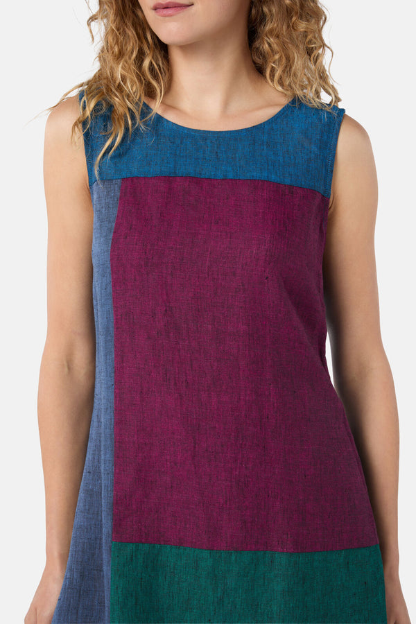 Gorman - Inky Spliced Linen Dress - multi