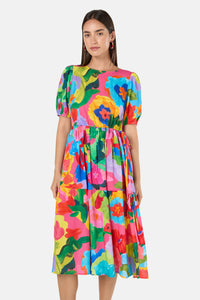 Gorman - Expressionist Tiered Dress - print