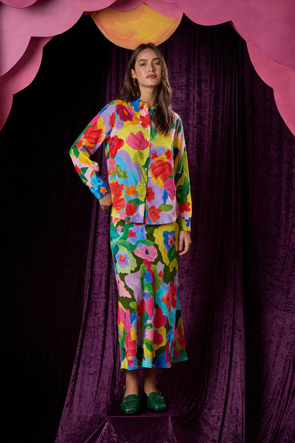 Gorman - Expressionist Slip Skirt - print