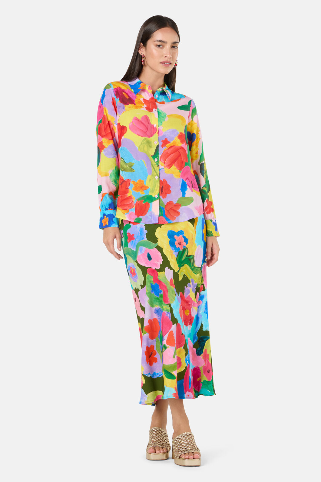 Gorman - Expressionist Slip Skirt - print