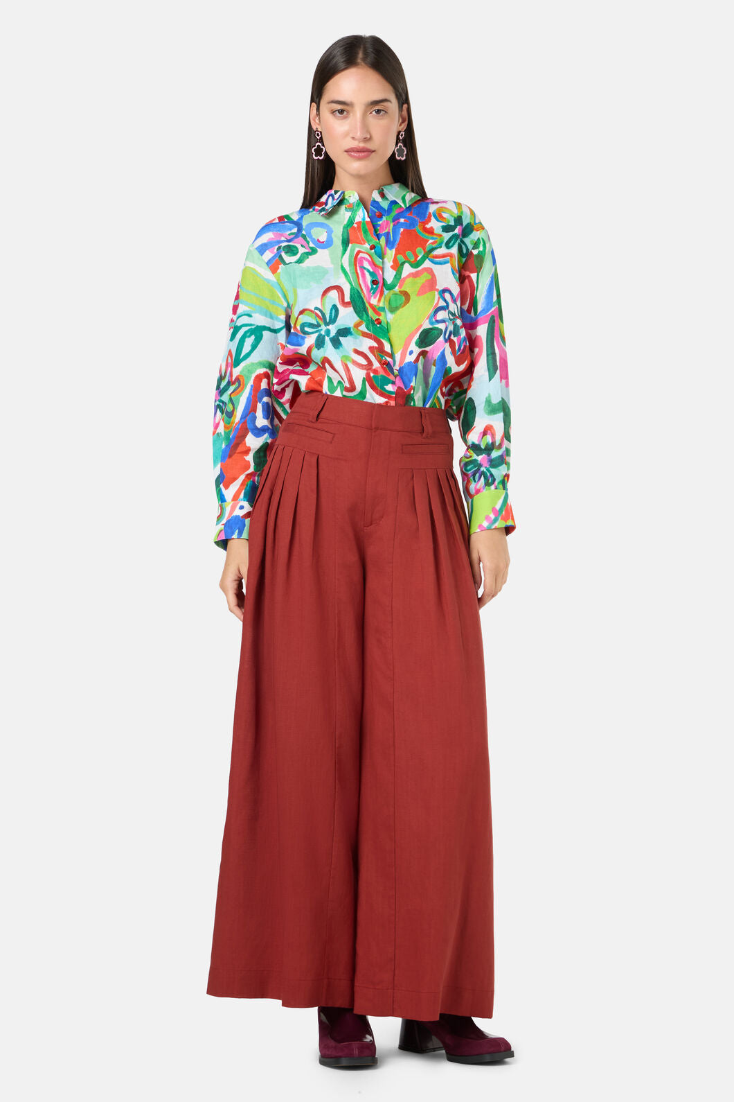 Gorman - Abstract Flower Linen Shirt - print