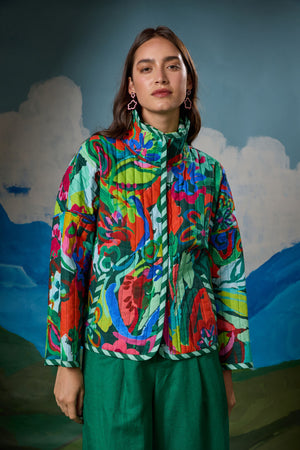 Gorman - Abstract Flower Quilted Jacket - print