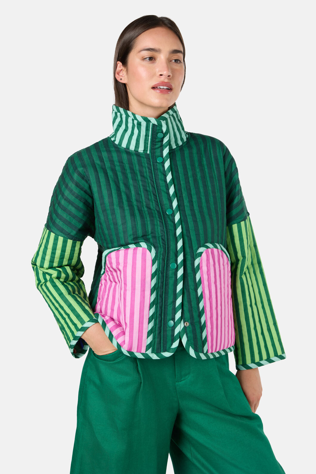 Gorman - Abstract Flower Quilted Jacket - print