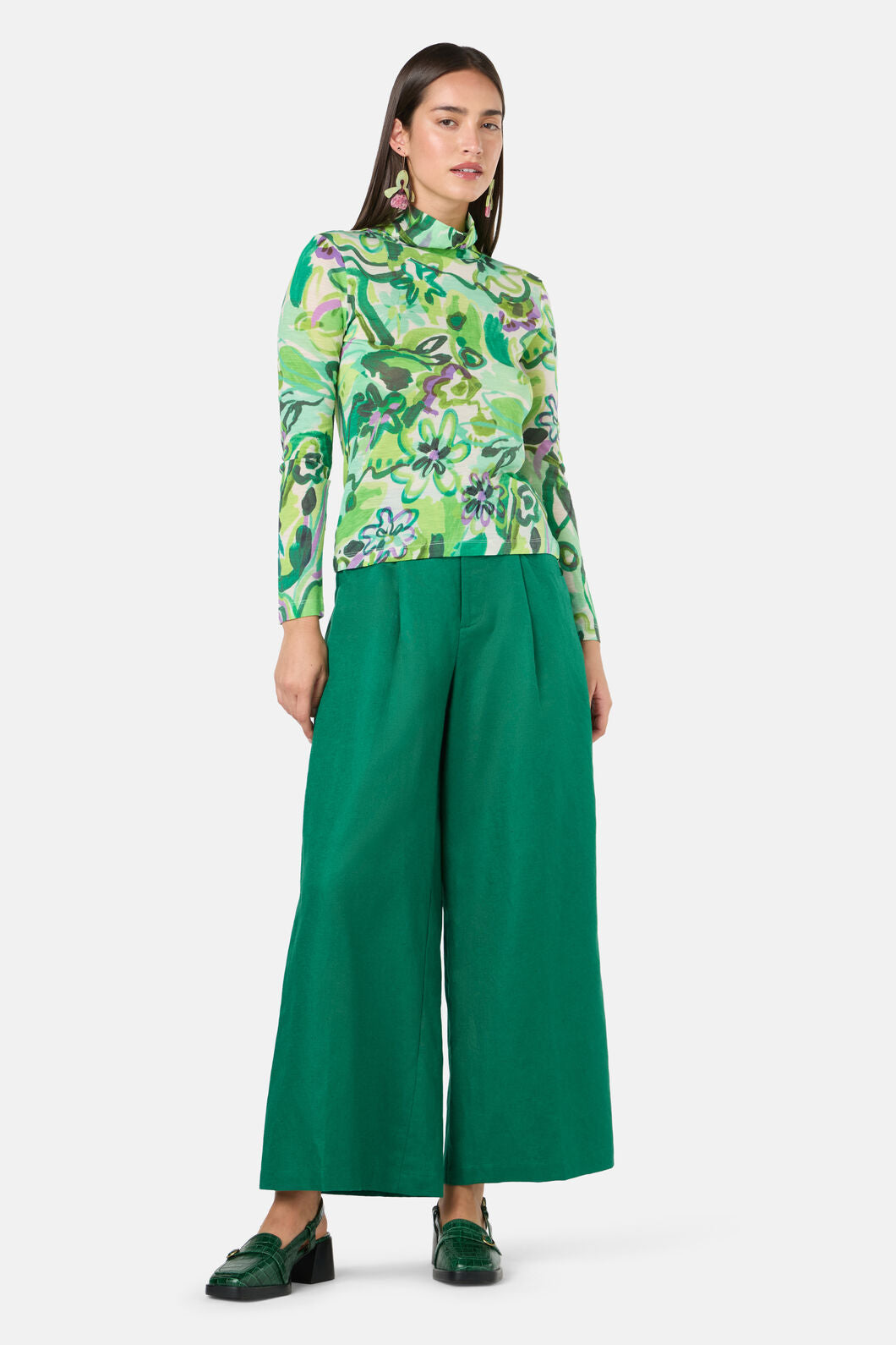 Gorman - Abstract Flower Merino Polo - print