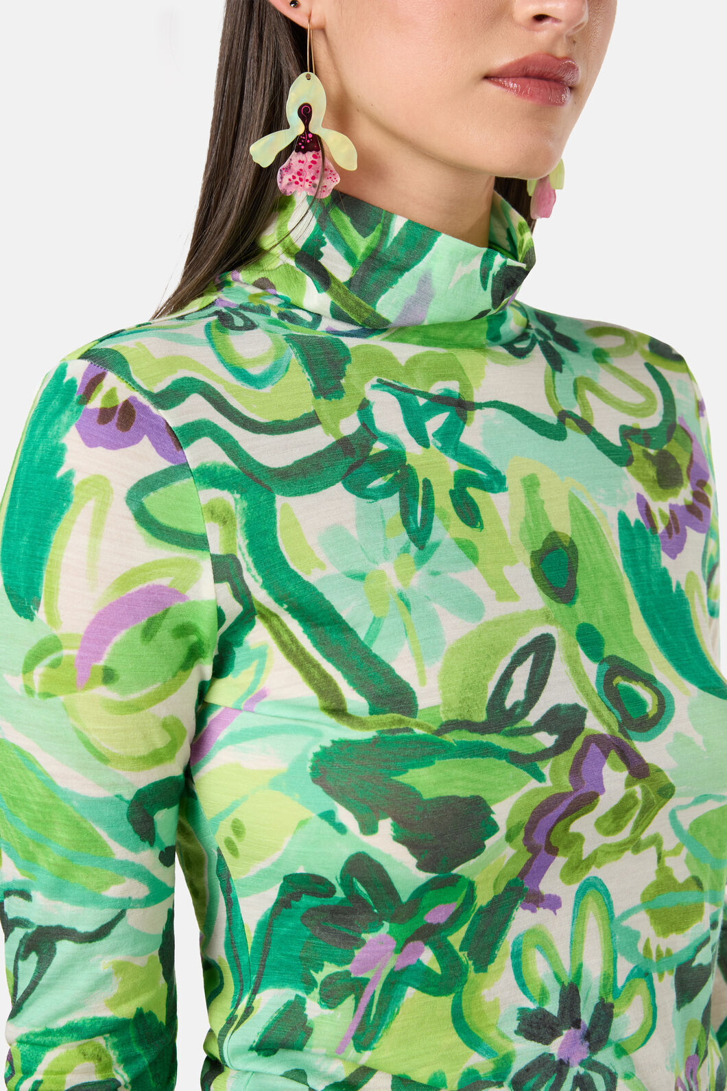 Gorman - Abstract Flower Merino Polo - print