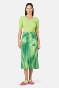 Gorman - Linea Stripe Denim Skirt - stripe