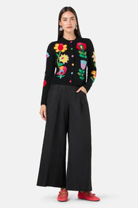 Gorman - Whimsical Blooms Cardigan - black