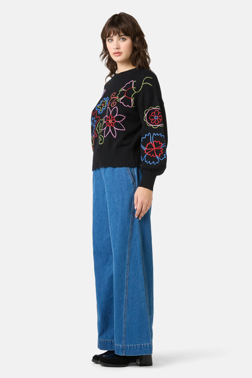 Gorman - Paisley Embroidered Jumper - black