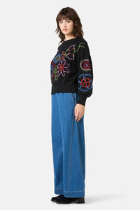 Gorman - Paisley Embroidered Jumper - black