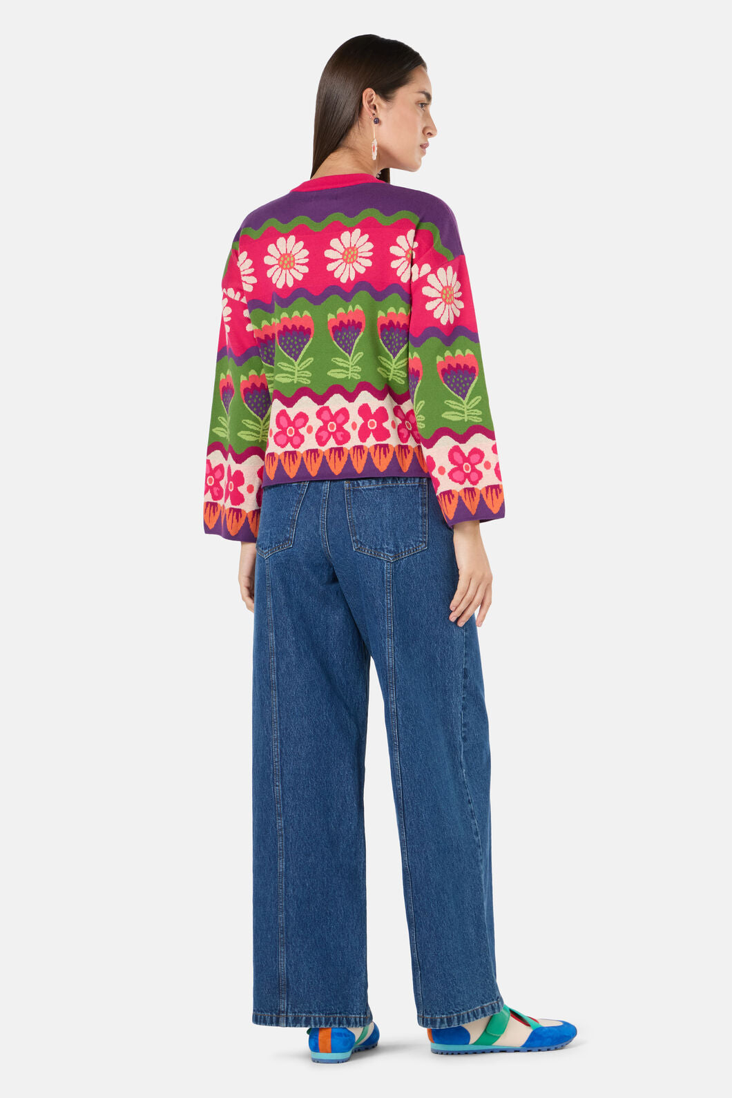 Gorman - Blooming Stripe Cotton Jumper - multi