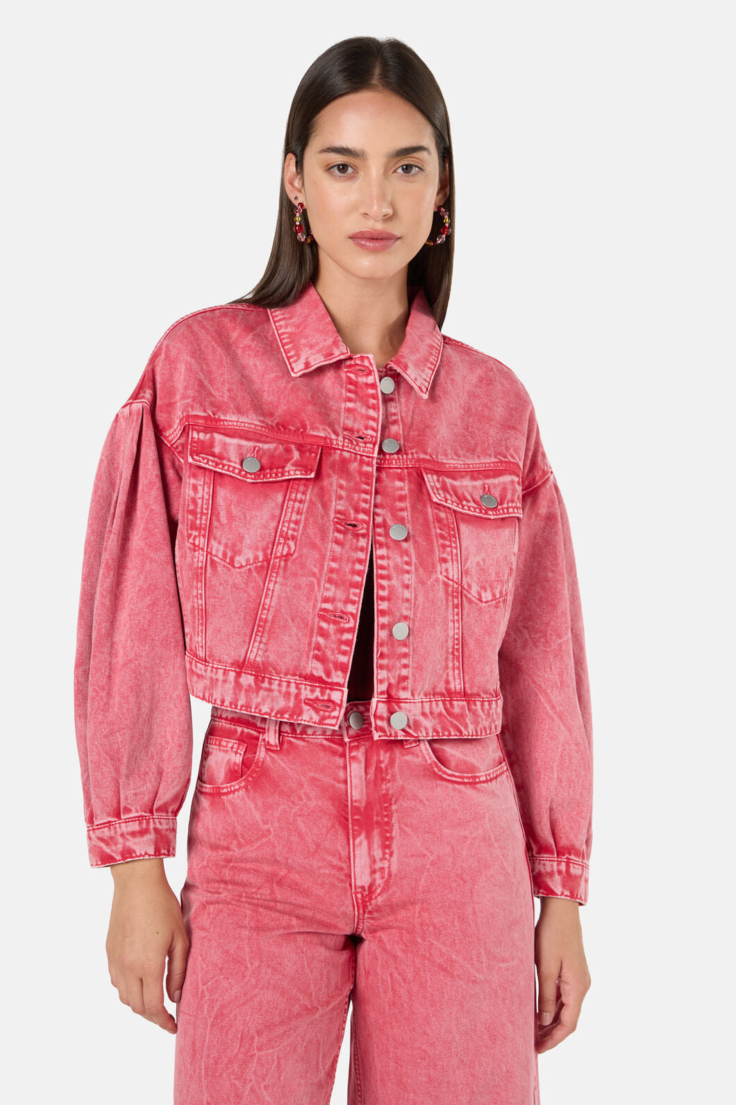 Gorman - Fadeaway Acid Wash Denim Jacket - pink