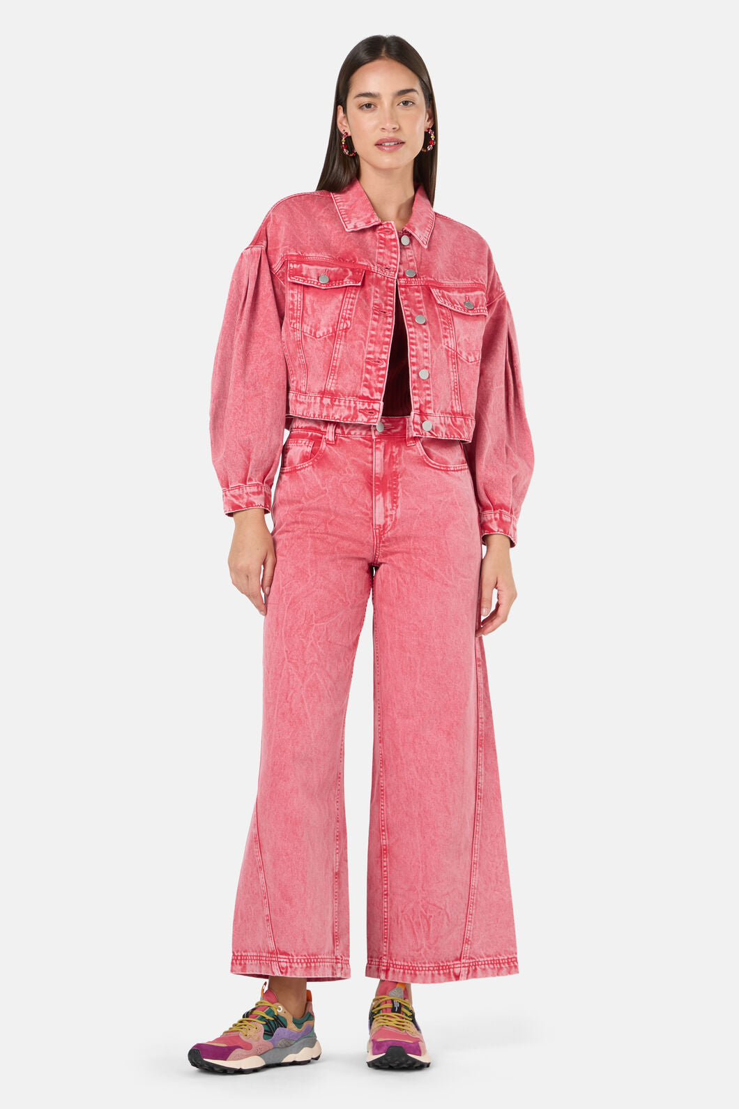 Gorman - Fadeaway Acid Wash Denim Jacket - pink