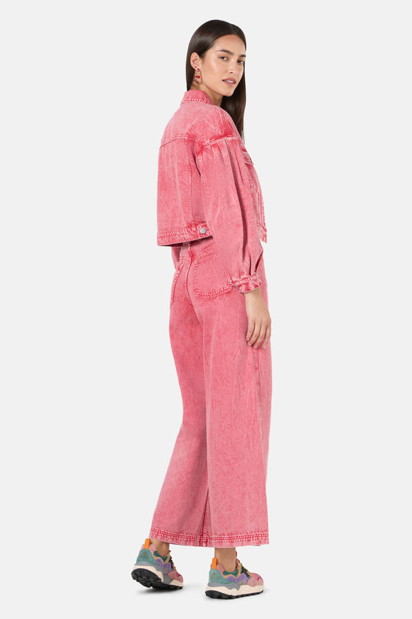Gorman - Fadeaway Acid Wash Denim Jacket - pink