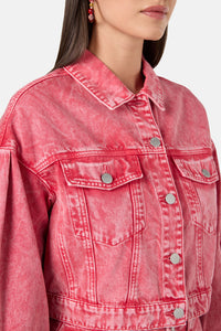 Gorman - Fadeaway Acid Wash Denim Jacket - pink