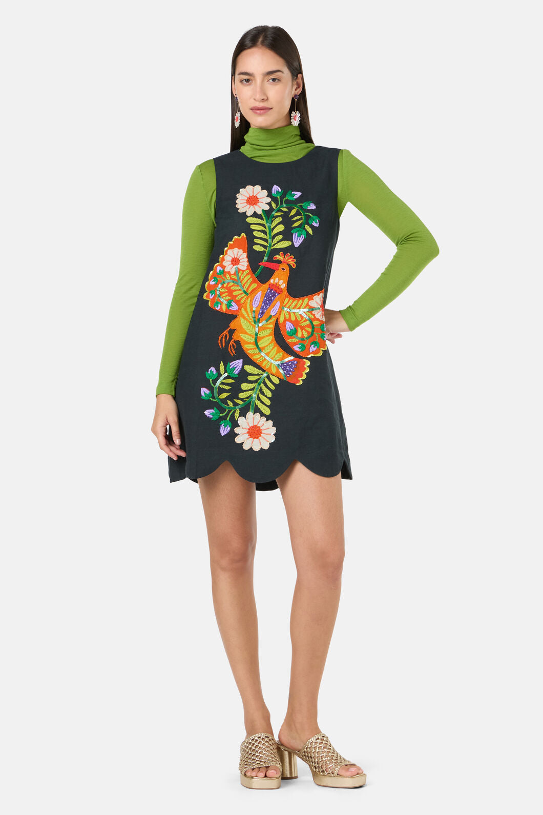 Blooming Bird Embroidered Shift Dress Gorman Blooming Bird Embroidered Shift Dress Gorman