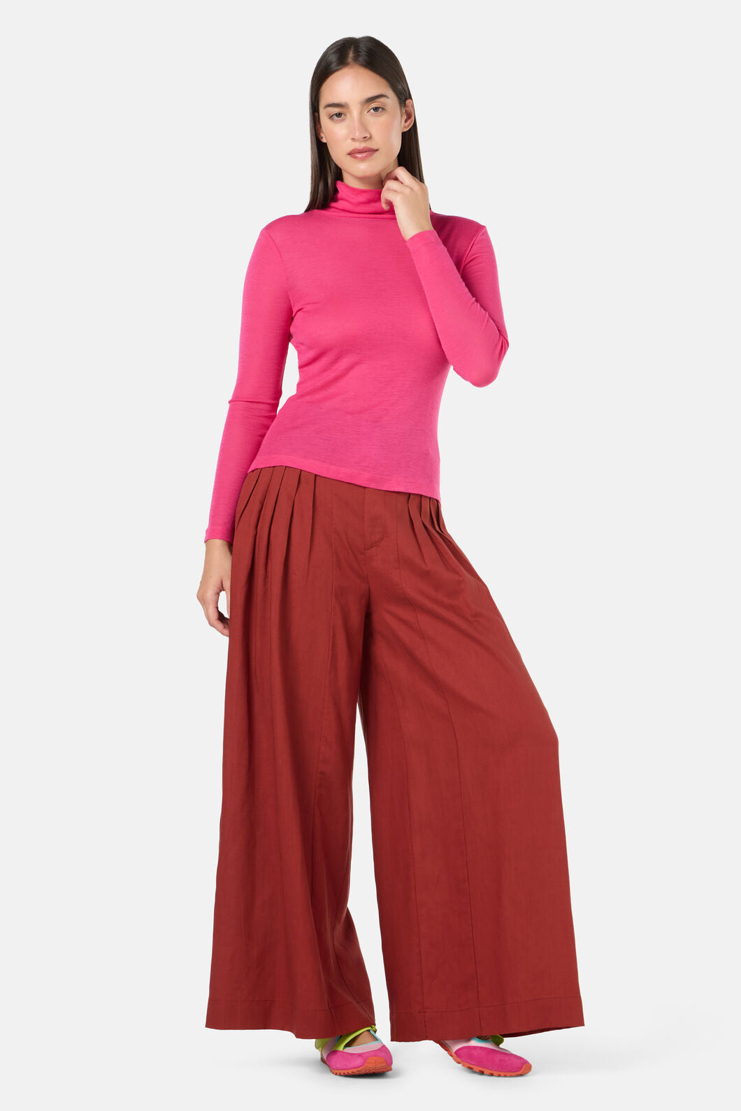Gorman - Merino Polo Top - pink