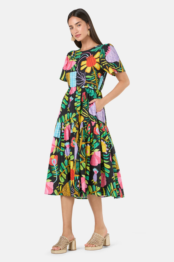 Gorman - Whimsical Blooms Tiered Dress - print