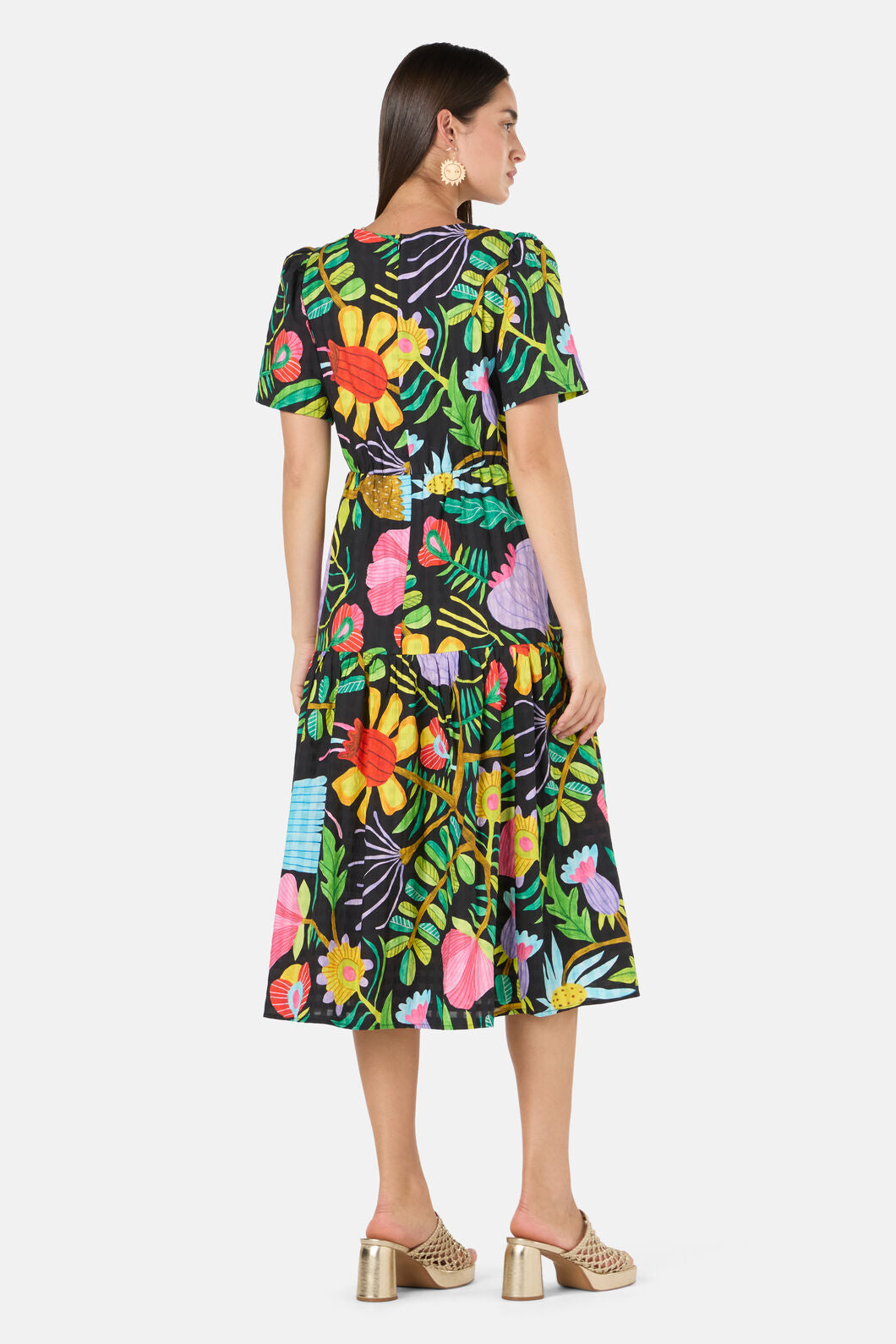 Gorman - Whimsical Blooms Tiered Dress - print