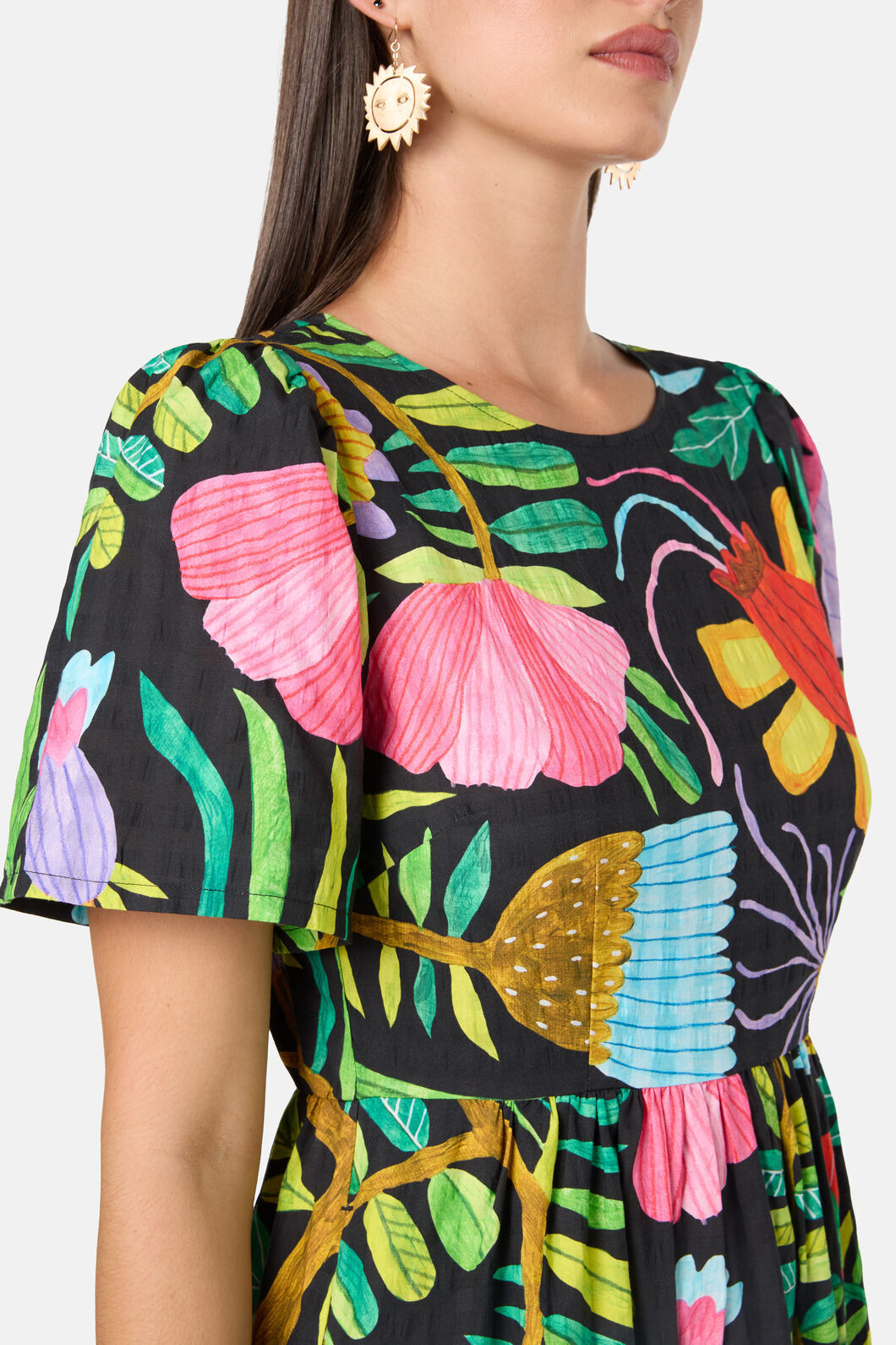 Gorman - Whimsical Blooms Tiered Dress - print