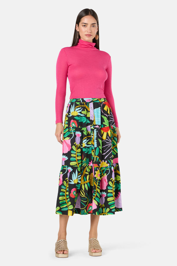 Gorman - Whimsical Blooms Midi Skirt - print