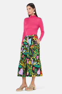 Gorman - Whimsical Blooms Midi Skirt - print