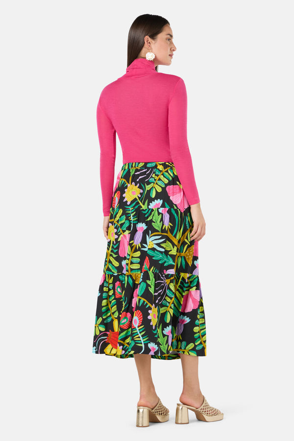 Gorman - Whimsical Blooms Midi Skirt - print