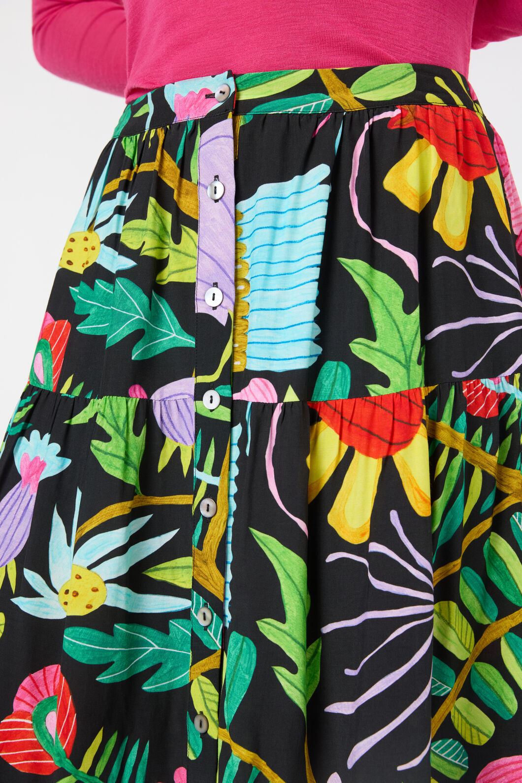 Gorman - Whimsical Blooms Midi Skirt - print